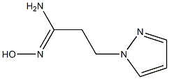 (1Z)-N'-hydroxy-3-(1H-pyrazol-1-yl)propanimidamide,,结构式