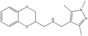 (2,3-dihydro-1,4-benzodioxin-2-ylmethyl)[(1,3,5-trimethyl-1H-pyrazol-4-yl)methyl]amine Structure