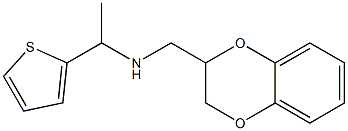 (2,3-dihydro-1,4-benzodioxin-2-ylmethyl)[1-(thiophen-2-yl)ethyl]amine 化学構造式