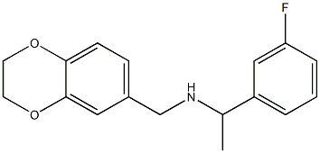 (2,3-dihydro-1,4-benzodioxin-6-ylmethyl)[1-(3-fluorophenyl)ethyl]amine 结构式