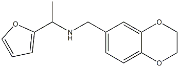 (2,3-dihydro-1,4-benzodioxin-6-ylmethyl)[1-(furan-2-yl)ethyl]amine,,结构式