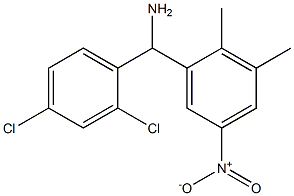 (2,4-dichlorophenyl)(2,3-dimethyl-5-nitrophenyl)methanamine Struktur