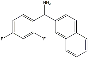 (2,4-difluorophenyl)(naphthalen-2-yl)methanamine,,结构式