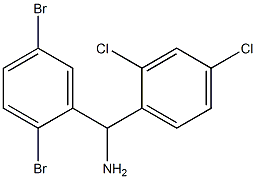 (2,5-dibromophenyl)(2,4-dichlorophenyl)methanamine Structure