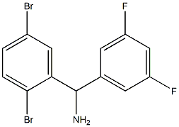 (2,5-dibromophenyl)(3,5-difluorophenyl)methanamine Structure