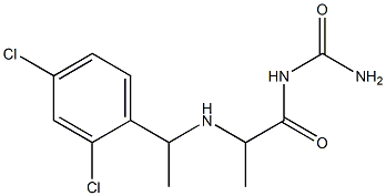 (2-{[1-(2,4-dichlorophenyl)ethyl]amino}propanoyl)urea Structure