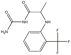 (2-{[2-(trifluoromethyl)phenyl]amino}propanoyl)urea 化学構造式