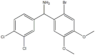(2-bromo-4,5-dimethoxyphenyl)(3,4-dichlorophenyl)methanamine,,结构式