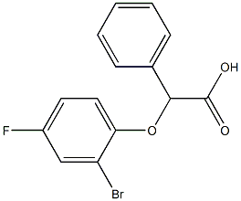 (2-bromo-4-fluorophenoxy)(phenyl)acetic acid,,结构式