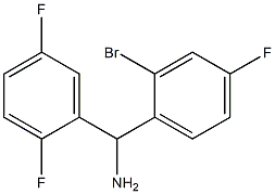 (2-bromo-4-fluorophenyl)(2,5-difluorophenyl)methanamine Structure