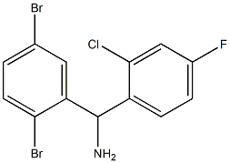 (2-chloro-4-fluorophenyl)(2,5-dibromophenyl)methanamine,,结构式