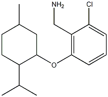 (2-chloro-6-{[5-methyl-2-(propan-2-yl)cyclohexyl]oxy}phenyl)methanamine Struktur