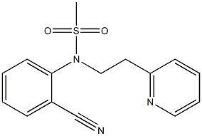 (2-cyanophenyl)-N-[2-(pyridin-2-yl)ethyl]methanesulfonamide,,结构式