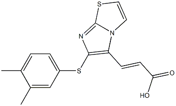 (2E)-3-{6-[(3,4-dimethylphenyl)thio]imidazo[2,1-b][1,3]thiazol-5-yl}acrylic acid