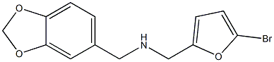(2H-1,3-benzodioxol-5-ylmethyl)[(5-bromofuran-2-yl)methyl]amine Structure