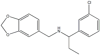 (2H-1,3-benzodioxol-5-ylmethyl)[1-(3-chlorophenyl)propyl]amine
