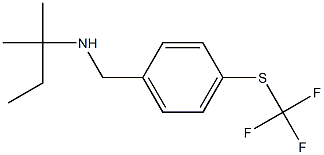 (2-methylbutan-2-yl)({4-[(trifluoromethyl)sulfanyl]phenyl}methyl)amine Struktur
