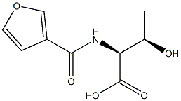 (2S,3R)-2-(3-furoylamino)-3-hydroxybutanoic acid Struktur