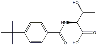(2S,3R)-2-[(4-tert-butylbenzoyl)amino]-3-hydroxybutanoic acid,,结构式