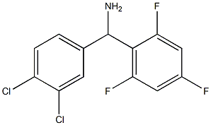 (3,4-dichlorophenyl)(2,4,6-trifluorophenyl)methanamine Structure