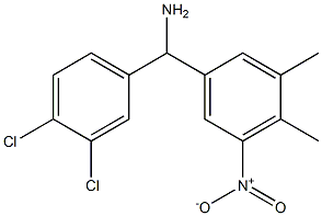 (3,4-dichlorophenyl)(3,4-dimethyl-5-nitrophenyl)methanamine Structure