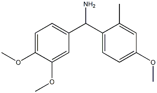 (3,4-dimethoxyphenyl)(4-methoxy-2-methylphenyl)methanamine 结构式