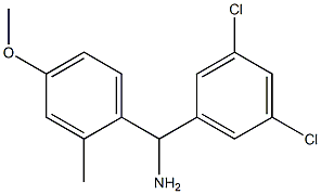 (3,5-dichlorophenyl)(4-methoxy-2-methylphenyl)methanamine,,结构式