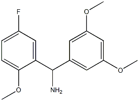 (3,5-dimethoxyphenyl)(5-fluoro-2-methoxyphenyl)methanamine,,结构式