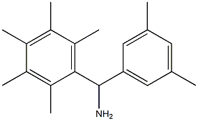 (3,5-dimethylphenyl)(2,3,4,5,6-pentamethylphenyl)methanamine 化学構造式