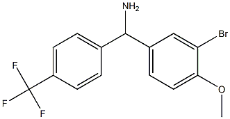 (3-bromo-4-methoxyphenyl)[4-(trifluoromethyl)phenyl]methanamine Structure