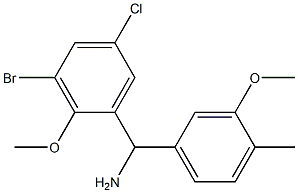 (3-bromo-5-chloro-2-methoxyphenyl)(3-methoxy-4-methylphenyl)methanamine|