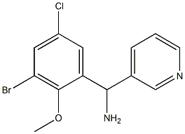 (3-bromo-5-chloro-2-methoxyphenyl)(pyridin-3-yl)methanamine Structure