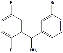 (3-bromophenyl)(2,5-difluorophenyl)methanamine Structure