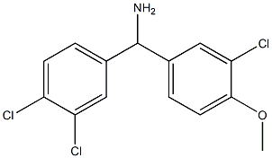 (3-chloro-4-methoxyphenyl)(3,4-dichlorophenyl)methanamine Struktur