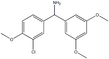 (3-chloro-4-methoxyphenyl)(3,5-dimethoxyphenyl)methanamine Structure