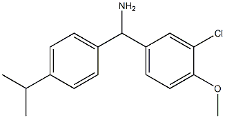 (3-chloro-4-methoxyphenyl)[4-(propan-2-yl)phenyl]methanamine,,结构式