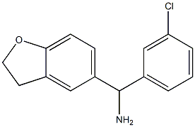 (3-chlorophenyl)(2,3-dihydro-1-benzofuran-5-yl)methanamine,,结构式