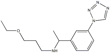 (3-ethoxypropyl)({1-[3-(1H-1,2,3,4-tetrazol-1-yl)phenyl]ethyl})amine,,结构式