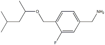 (3-fluoro-4-{[(4-methylpentan-2-yl)oxy]methyl}phenyl)methanamine 结构式