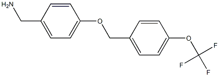 (4-{[4-(trifluoromethoxy)phenyl]methoxy}phenyl)methanamine Struktur