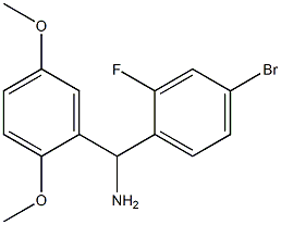 (4-bromo-2-fluorophenyl)(2,5-dimethoxyphenyl)methanamine Structure