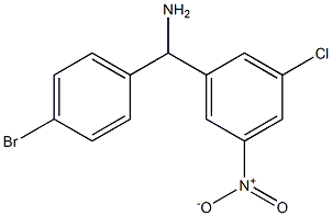 (4-bromophenyl)(3-chloro-5-nitrophenyl)methanamine 结构式