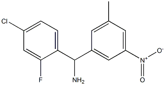 (4-chloro-2-fluorophenyl)(3-methyl-5-nitrophenyl)methanamine Structure