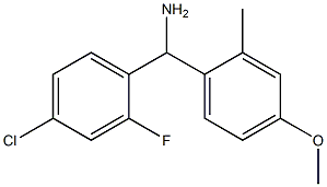 (4-chloro-2-fluorophenyl)(4-methoxy-2-methylphenyl)methanamine Struktur