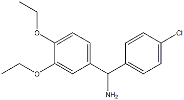 (4-chlorophenyl)(3,4-diethoxyphenyl)methanamine,,结构式