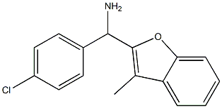 (4-chlorophenyl)(3-methyl-1-benzofuran-2-yl)methanamine,,结构式