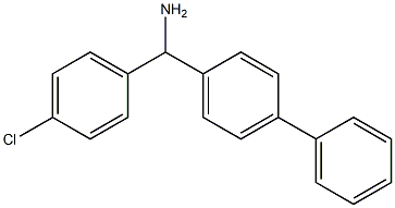 (4-chlorophenyl)(4-phenylphenyl)methanamine Structure