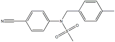 (4-cyanophenyl)-N-[(4-methylphenyl)methyl]methanesulfonamide,,结构式