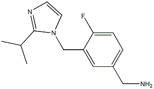 (4-fluoro-3-{[2-(propan-2-yl)-1H-imidazol-1-yl]methyl}phenyl)methanamine,,结构式