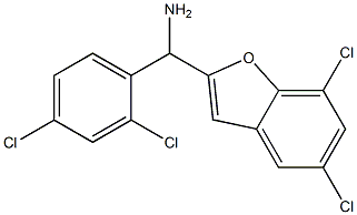 (5,7-dichloro-1-benzofuran-2-yl)(2,4-dichlorophenyl)methanamine Structure